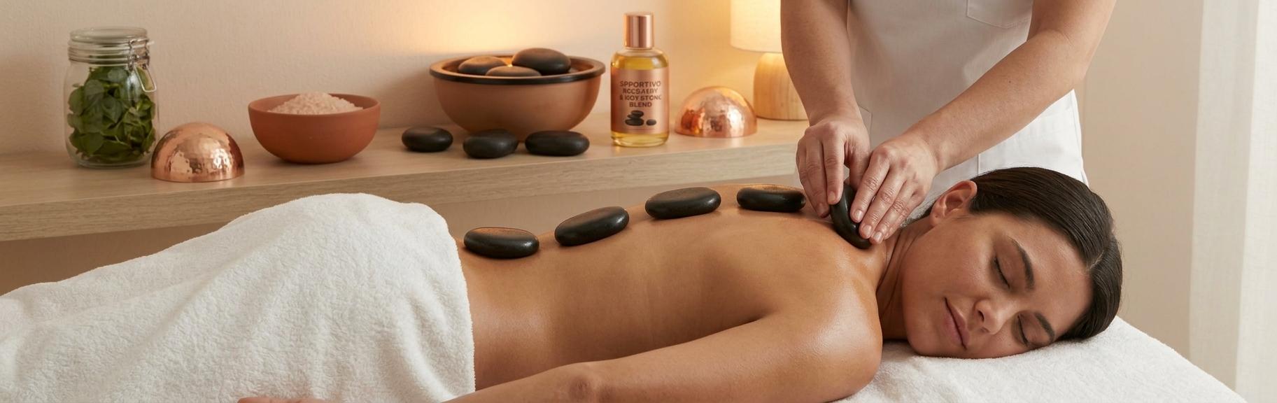 Masaje con piedras calientes