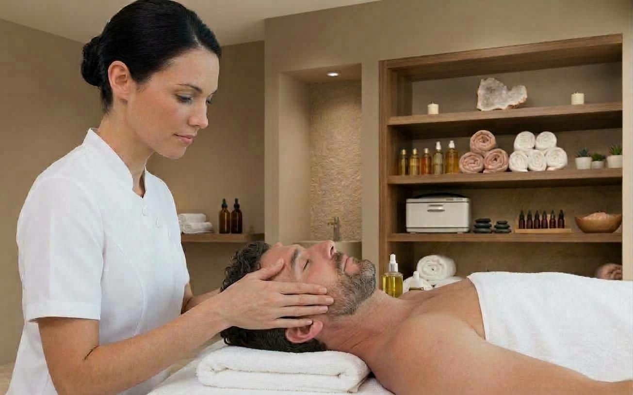 Masaje facial relajante